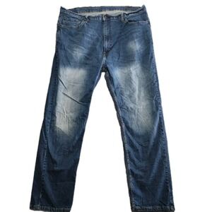 Levi's‎ 505 Mens Jeans 42x30 Regular Fit Straight Leg Blue Denim Faded Wash
